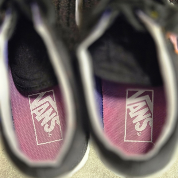 Vans Black Sneakers with Colorful Floral Embroidery - Picture 4 of 11